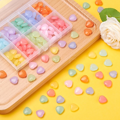 150Pcs 10 Style Transparent Acrylic Beads TACR-YW0001-55-1
