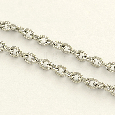 Tarnish Resistant 304 Stainless Steel Cable Chains CHS-R009-03-1