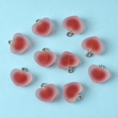 10Pcs Frosted Resin Pendants RESI-YW0004-45C-1