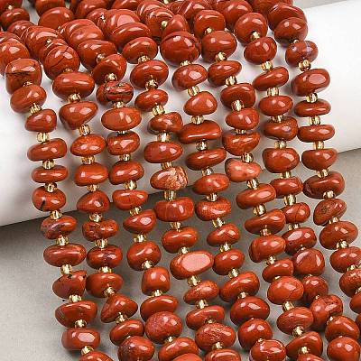 Natural Red Jaseper Beads Strands G-RM250109-A16-1
