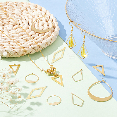 20Pcs 5 Style Brass Pendants KK-BC0009-93-1
