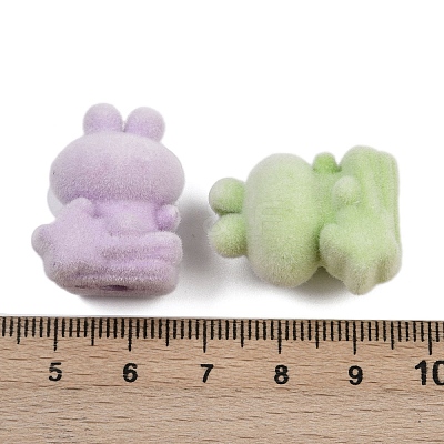Flocky Opaque Acrylic Beads MACR-C036-12-1