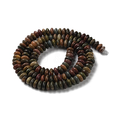 Natural Polychrome Jasper/Picasso Stone/Picasso Jasper Beads Strands G-Z030-A19-01-1