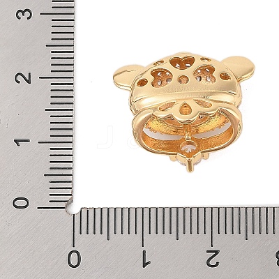 Brass Micro Pave Clear Cubic Zirconia Peg Bails KK-B111-01G-1