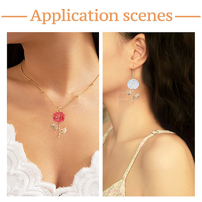 16Pcs 8Styles Transparent Acrylic Pendants PALLOY-TA00122-1