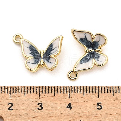 Rack Plating Alloy Enamel Pendants PALLOY-Q005-12G-1