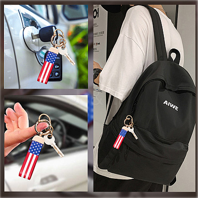 Imitation Leather Keychain Holder DIY-WH20013-23D-1