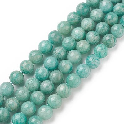 Natural Amazonite Beads Strands G-F461-12-6mm-01-1