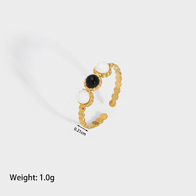 Round Natural Obsidian Ring LI0310-2-1