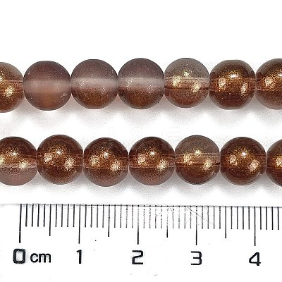 Frosted Transparent Glass Bead Strands GLAA-P065-8mm-13-1
