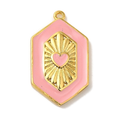 Rack Plating Brass Enamel Pendant KK-A229-31G-1