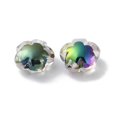UV Plating Rainbow Iridescent Acrylic Beads X-OACR-H112-20C-1