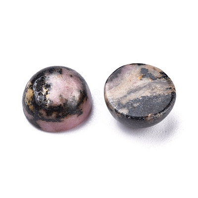Natural Rhodonite Cabochons G-P393-R68-12MM-1