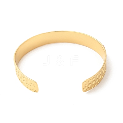 Tomato Cubic Zirconia Open Cuff Bangle BJEW-G652-02G-1