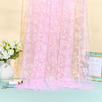 Polyester Flower Pattern Fabric DIY-WH0591-147B-1
