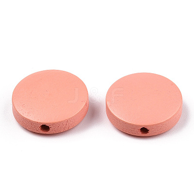 Painted Natural Wood Beads WOOD-S049-02B-09-1