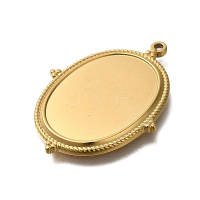 Ion Plating(IP) 304 Stainless Steel Pendant Cabochon Settings X-STAS-H225-03G-1