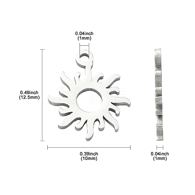304 Stainless Steel Charms STAS-CJC0008-17P-1