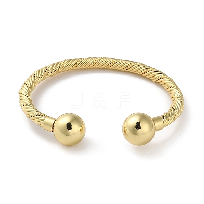 Rack Plating Brass Cuff Bangles BJEW-H326-03G-1