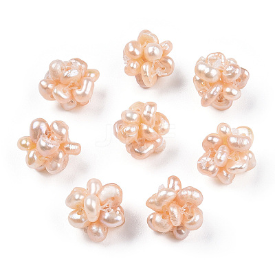 Round Natural Cultured Freshwater Pearl Beads PEAR-N020-10C-1