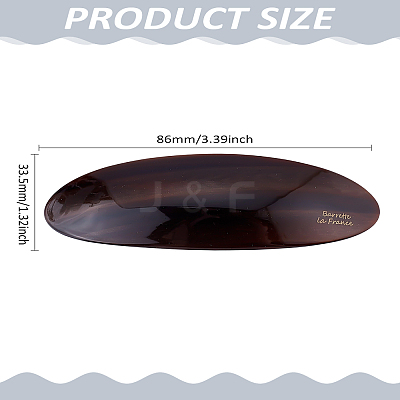 1Pc Resin and Iron Hair Barrettes PHAR-LP0004-16D-1