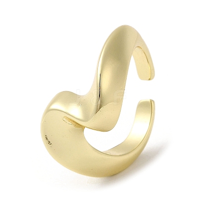 Brass Open Cuff Ring RJEW-Q778-13G-1