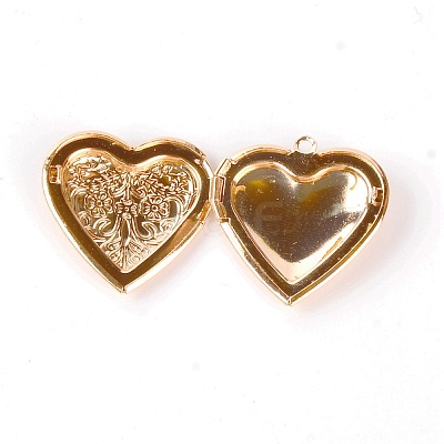 Brass Locket Pendants KK-WH0034-90KCG-1