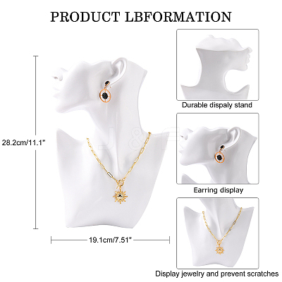 High End Resin Side Body Model Portrait Jewelry Stand NDIS-B001-03C-1