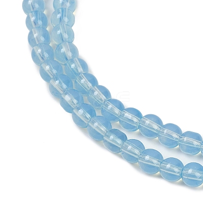 Baking Paint Glass Beads Strands DGLA-Q023-8mm-DB46-1