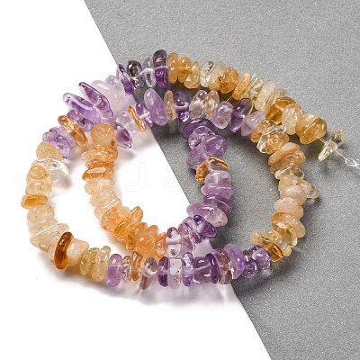 Natural Citrine & Amethyst Beads Strands G-L610-A06-B01-1