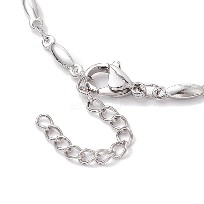Non-Tarnish 304 Stainless Steel Bar Link Chain Bracelets for Women BJEW-JB10589-02-1