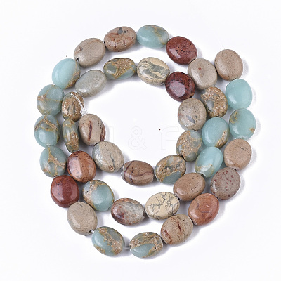 Natural Aqua Terra Jasper Beads Strands X-G-S366-015A-1