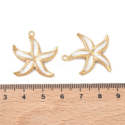 304 Stainless Steel Enamel Pendants STAS-Q119-10B-G-1