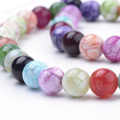 Natural Fire Crackle Agate Beads Strands G-S249-02-8mm-1