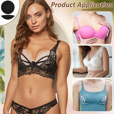 9 Pairs Polyester Round Bra Pads Inserts FIND-BC0019-24B-1
