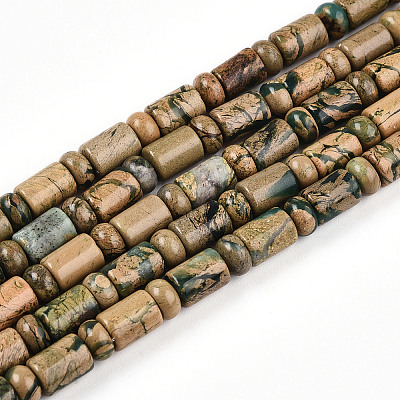 Natural Verdite Stone Beads Strands G-N346-03A-06-1