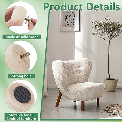 Wood Furniture Legs FIND-WH0139-966B-1