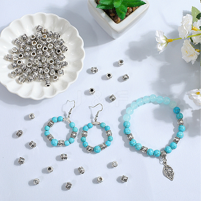 100Pcs Tibetan Style Alloy Beads FIND-SP0002-23-1