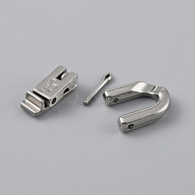 304 Stainless Steel Fold Over Clasp STAS-WH0016-54P-02-1