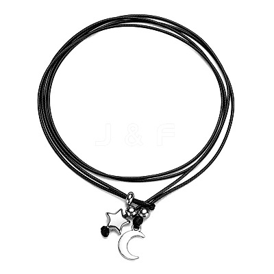 Imitation Leather Alloy Charm Wrap Anklets WGACC3A-01-1