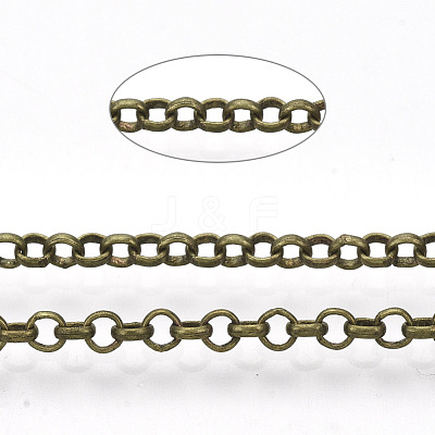 Soldered Brass Coated Iron Rolo Chains CH-S125-08B-AB-1