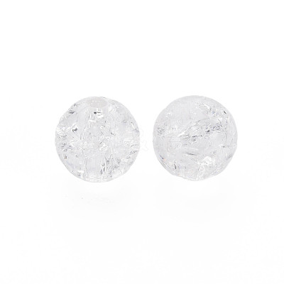 Transparent Crackle Acrylic Beads MACR-S373-66A-N12-1
