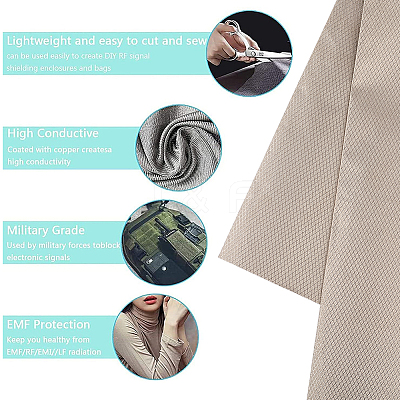 EMF Protection Fabric AJEW-WH0314-712G-04-1