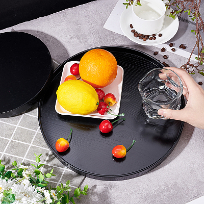 2Pcs 2 Style Wood Serving Tray AJEW-GL0002-16-1