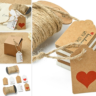 96Pcs 6 Styles Paper Gift Tags CDIS-FS0001-26-1