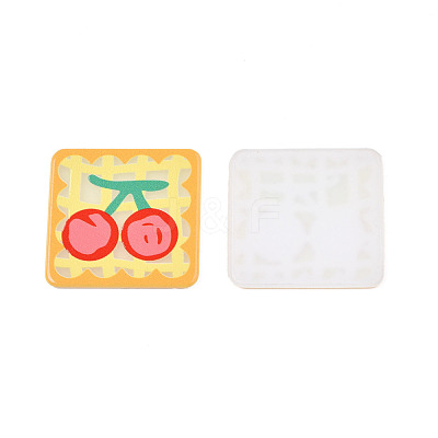 Transparent Printed Acrylic Cabochons TACR-N016-17-1