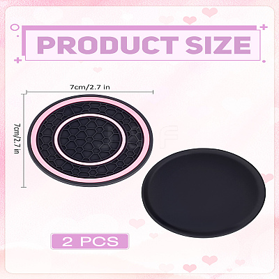 2Pcs PVC Coaster AJEW-LP0006-75D-1