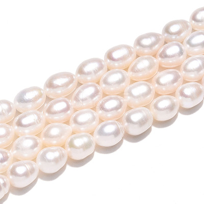 Natural Cultured Freshwater Pearl Beads Strands PEAR-N012-07V-01-1