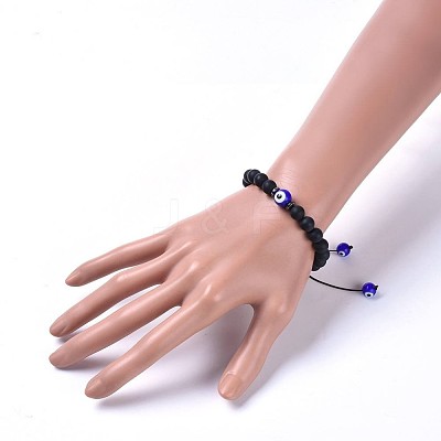 Adjustable Nylon Thread Braided Bead Bracelets BJEW-JB04466-02-1