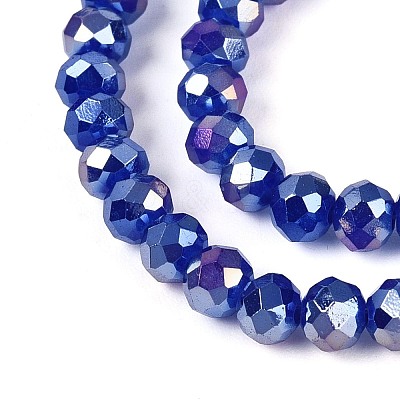 Baking Electroplate Glass Beads Strands DGLA-A039-J2mm-B25-1